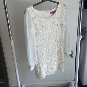 White semi formal dress